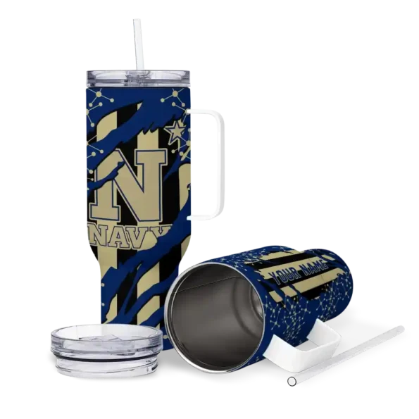 custom navy midshipmen claw cut blue black curved tumbler high quality.webp