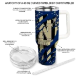 custom navy midshipmen claw cut blue black curved tumbler best selling.webp