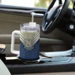 custom navy midshipmen hex texture blue curved tumbler best selling.webp