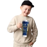 custom navy midshipmen hexagon armor blue curved tumbler best selling.webp