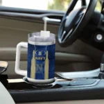 custom navy midshipmen hexagon armor blue curved tumbler best selling.webp