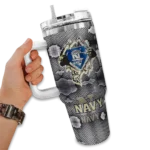 custom navy midshipmen superman shield blue gray curved tumbler best selling.webp