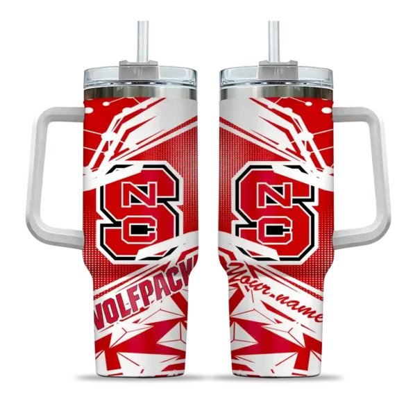 custom nc state wolfpack abstract paths red curved tumbler best selling.webp