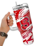 custom nc state wolfpack abstract paths red curved tumbler best selling.webp