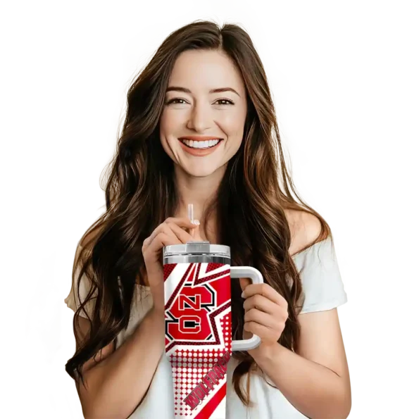 custom nc state wolfpack arrow burst red curved tumbler premium grade.webp