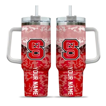 custom nc state wolfpack chevron stripe red curved tumbler best selling.webp