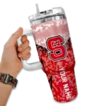 custom nc state wolfpack chevron stripe red curved tumbler best selling.webp