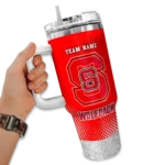 custom nc state wolfpack geometric prism red curved tumbler best selling.webp