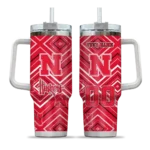 custom nebraska cornhuskers bold diamonds red curved tumbler best selling.webp