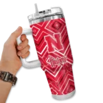 custom nebraska cornhuskers bold diamonds red curved tumbler best selling.webp