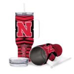 custom nebraska cornhuskers chevron layers red curved tumbler best selling.webp