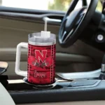custom nebraska cornhuskers honey streaks red curved tumbler best selling.webp