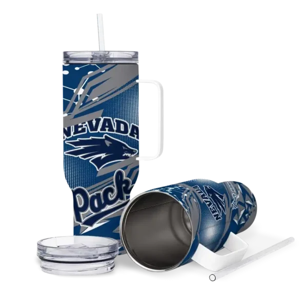 custom nevada wolf pack abstract paths blue curved tumbler high quality.webp
