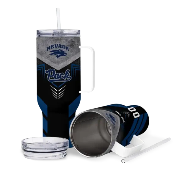 custom nevada wolf pack arrow armor blue black curved tumbler high quality.webp