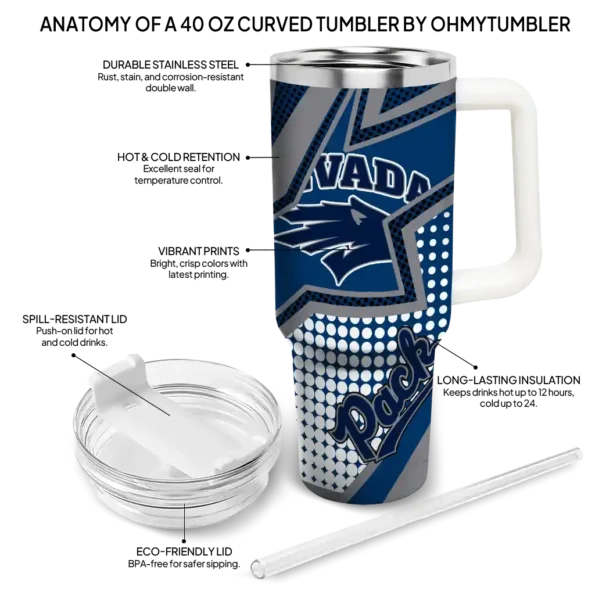 custom nevada wolf pack arrow burst blue curved tumbler new arrival.webp