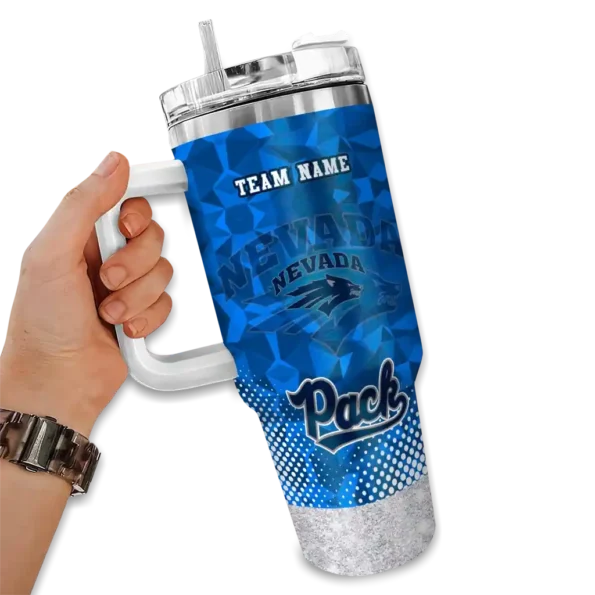 custom nevada wolf pack geometric prism blue curved tumbler fashion forward.webp