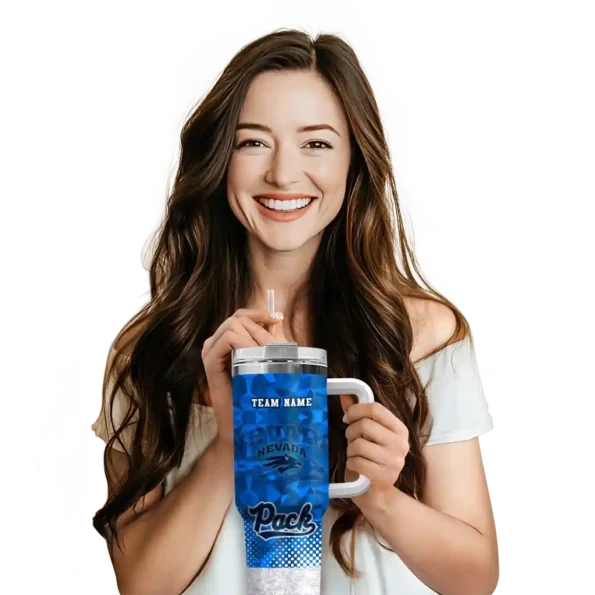 custom nevada wolf pack geometric prism blue curved tumbler premium grade.webp