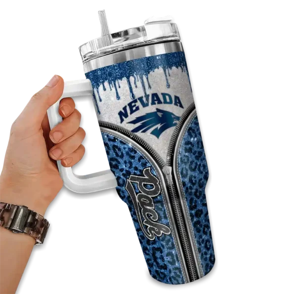 custom nevada wolf pack leopard zipper blue curved tumbler fashion forward.webp