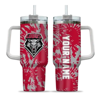 custom new mexico lobos burst swirl red curved tumbler best selling.webp