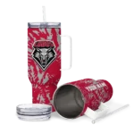 custom new mexico lobos burst swirl red curved tumbler best selling.webp