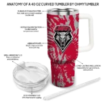 custom new mexico lobos burst swirl red curved tumbler best selling.webp