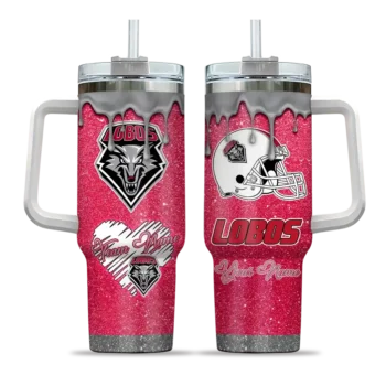 custom new mexico lobos heart helmet motif red curved tumbler best selling.webp
