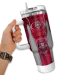 custom new mexico lobos hexagon armor red curved tumbler best selling.webp