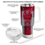 custom new mexico lobos hexagon armor red curved tumbler best selling.webp