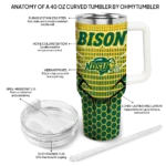 custom-north-dakota-state-bison-hex-texture-green-curved-tumbler-best-selling.webp
