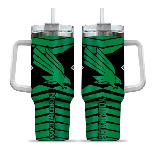 custom north texas mean green chevron layers green curved tumbler best selling