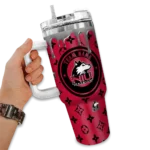 custom northern illinois huskies bullseye drips red curved tumbler best selling.webp