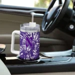 custom northwestern wildcats burst swirl purple curved tumbler best selling.webp