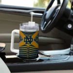 custom notre dame fighting irish chevron layers navy curved tumbler best selling.webp
