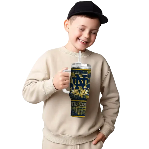 custom notre dame fighting irish honey streaks navy curved tumbler latest model.webp