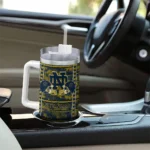 custom notre dame fighting irish honey streaks navy curved tumbler best selling.webp