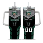 custom ohio bobcats arrow armor green black curved tumbler best selling.webp