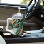 custom ohio bobcats arrow burst green curved tumbler best selling.webp