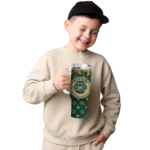 custom ohio bobcats bullseye drips green curved tumbler best selling.webp