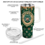 custom ohio bobcats bullseye drips green curved tumbler best selling.webp