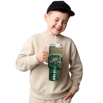custom ohio bobcats chevron stripe green curved tumbler best selling.webp