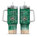 custom ohio bobcats geometric prism green curved tumbler best selling.webp