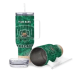 custom ohio bobcats geometric prism green curved tumbler best selling.webp