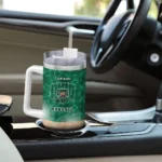custom ohio bobcats geometric prism green curved tumbler best selling.webp