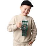 custom ohio bobcats leopard zipper green curved tumbler best selling.webp