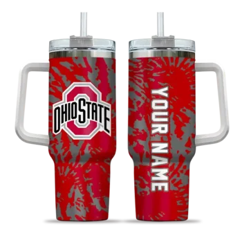 custom ohio state buckeyes burst swirl scarlet curved tumbler best selling.webp