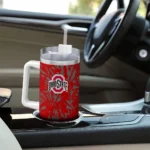 custom ohio state buckeyes burst swirl scarlet curved tumbler best selling.webp
