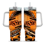 custom oklahoma state cowboys abstract paths orange curved tumbler best selling.webp
