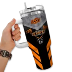 custom oklahoma state cowboys arrow armor orange black curved tumbler best selling.webp