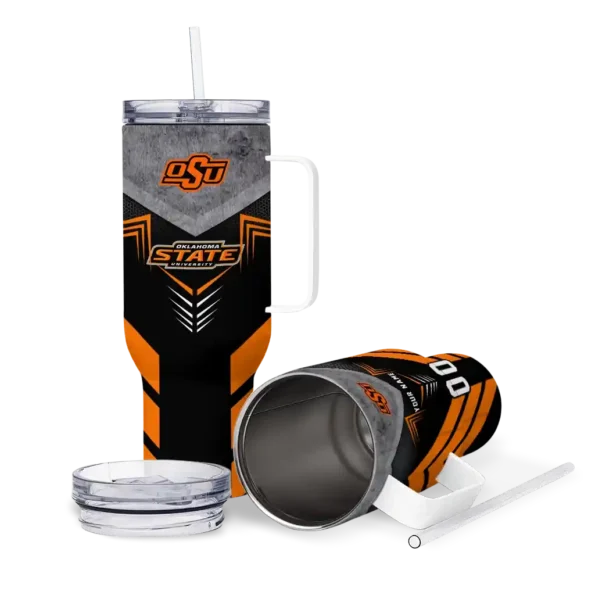 custom oklahoma state cowboys arrow armor orange black curved tumbler high quality.webp
