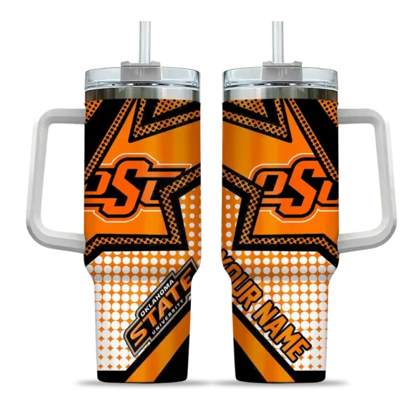 custom oklahoma state cowboys arrow burst orange curved tumbler best selling.webp